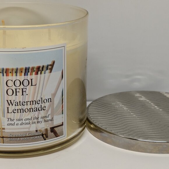 NEW! Bath & Body Works Watermelon Lemonade- 3-Wick Jar Candle - Picture 2 of 4
